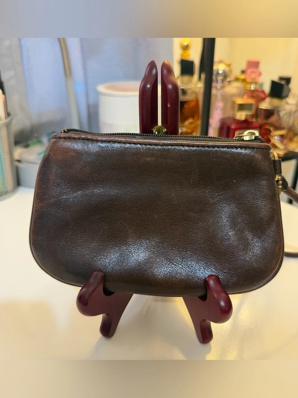 🤎 Vintage Coach Leather Wristlet